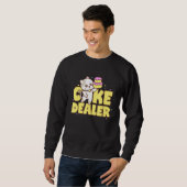 Tortenhändler Süßzahn mit Torte Sweatshirt (Vorne ganz)