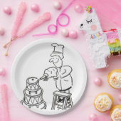 Tortenmacher dekorieren Riesenkuchen Pappteller (Party)