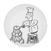 Tortenmacher dekorieren Riesenkuchen Schneidebrett (Vorderseite)