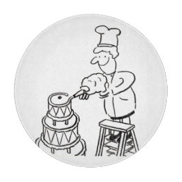 Tortenmacher dekorieren Riesenkuchen Schneidebrett