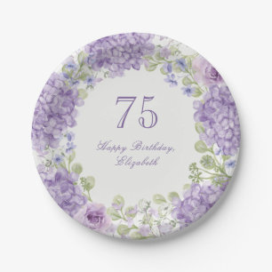 Tortenpapierplatten zum 75. Geburtstag Elegant Lil Pappteller