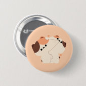 Tortie Cat Couple Button (Vorne & Hinten)