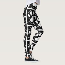 Tortie Cat Leggings B/W