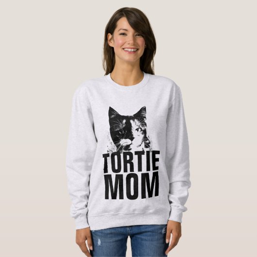TORTIE CAT-MAMA, Tortoiseshell Katzenkatze-T - Shi Sweatshirt (Vorne ganz)