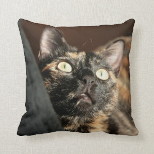 tortie cat pillow kissen