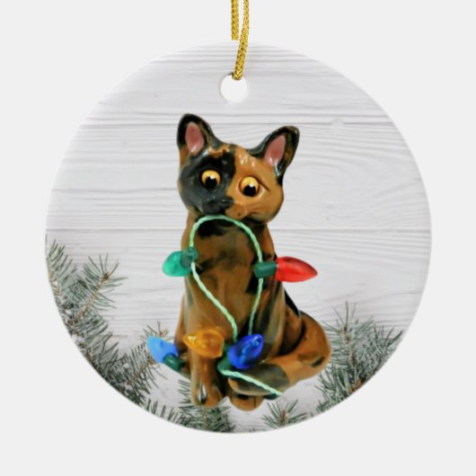 Tortie Cat Tortoiseshell Ornament (Vorne)