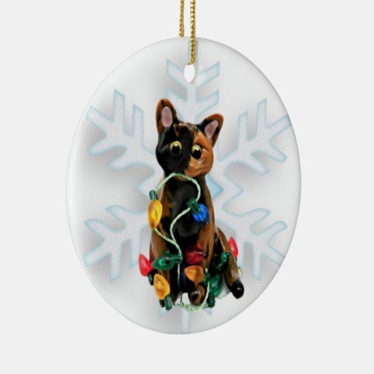 Tortie Cat Tortoiseshell Ornament (Rechts)