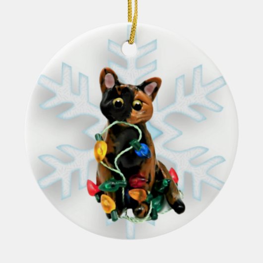 Tortie Cat Tortoiseshell Ornament (Vorne)