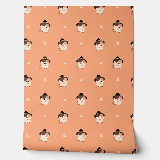 Tortie Cat Witch Tapete (Abrollen)