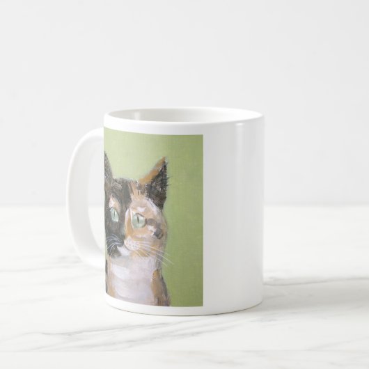 Tortie Katze Kaffeetasse (Vorderseite Links)
