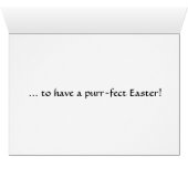 Tortie Katze Ostern-Karte (Innenansicht Horizontal (Unten))