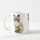 Tortie Point Birman / Ragdoll Cat Kaffeetasse (Links)