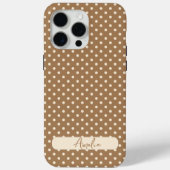 Tortilla Brown und beige Polka-Punkte Case-Mate iPhone Hülle (Rückseite)