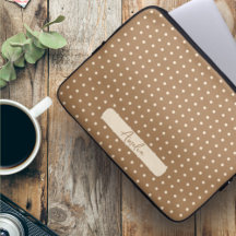 Tortilla Brown und beige Polka-Punkte