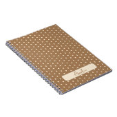 Tortilla Brown und beige Polka-Punkte Notizblock (Rechte Seite)