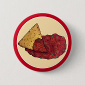Tortilla Chips und Dip Tomato Salsa Mexican Food Button (Vorderseite)