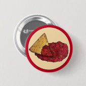 Tortilla Chips und Dip Tomato Salsa Mexican Food Button (Vorne & Hinten)