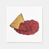 Tortilla Chips und Dip Tomato Salsa Mexican Food Serviette (Vorderseite)