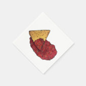 Tortilla Chips und Dip Tomato Salsa Mexican Food Serviette (Ecke)