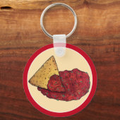 Tortilla Chips und Tomato Salsa Snack Food Feinsch Schlüsselanhänger (Vorderseite)