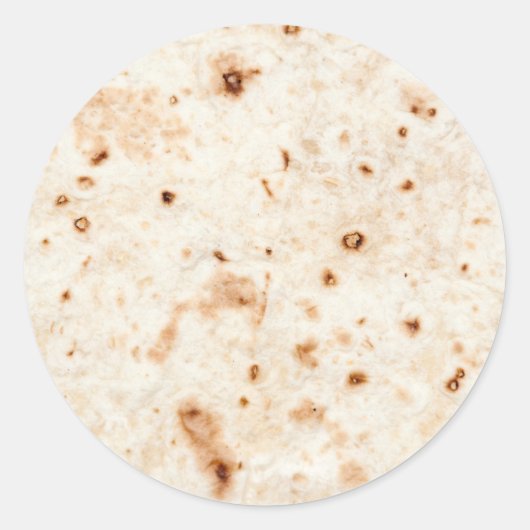 Tortilla-Muschel Runder Aufkleber (Vorderseite)