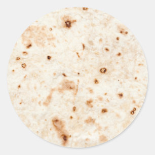 Tortilla-Muschel Runder Aufkleber
