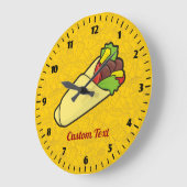 Tortilla Sandwich Wrap Clock Große Wanduhr (Winkel)