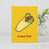 Tortilla Sandwich Wrap Einladung (Stehend Vorderseite)