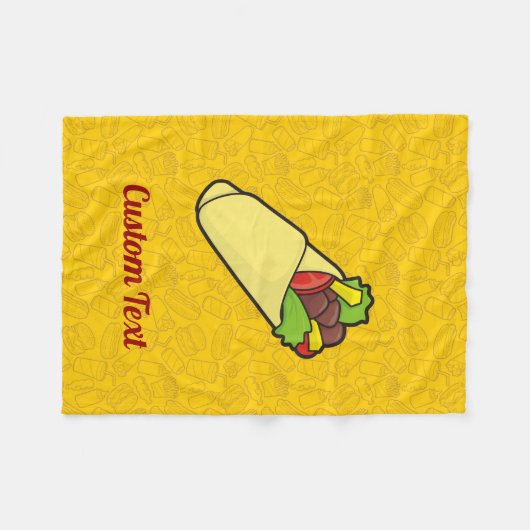 Tortilla Sandwich Wrap Fleece Blanket (Vorderseite (Horizontal))