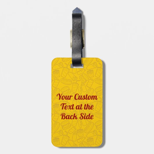 Tortilla Sandwich Wrap Gepäcktag Gepäckanhänger (Rückseite vertikal)