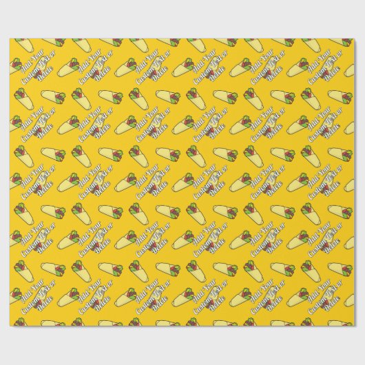 Tortilla Sandwich Wrap Geschenkpapier (Flach)