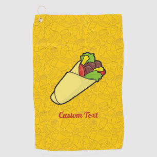 Tortilla Sandwich Wrap Golfhandtuch