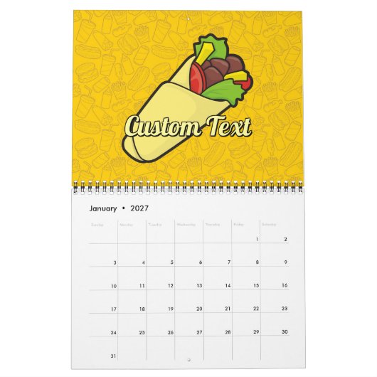 Tortilla Sandwich Wrap Kalender (Jan 2027)