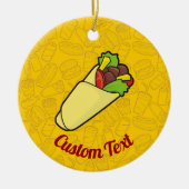 Tortilla Sandwich Wrap Keramik Ornament (Vorne)