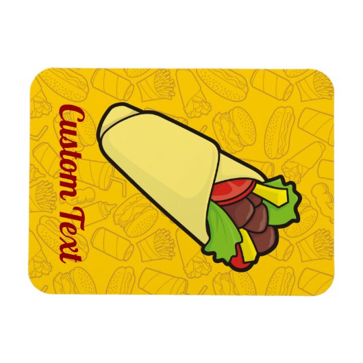 Tortilla Sandwich Wrap Magnet (Horizontal)