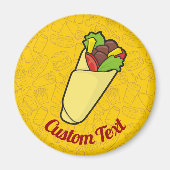 Tortilla-Sandwich-Wrap-Magnet Magnet (Vorne)