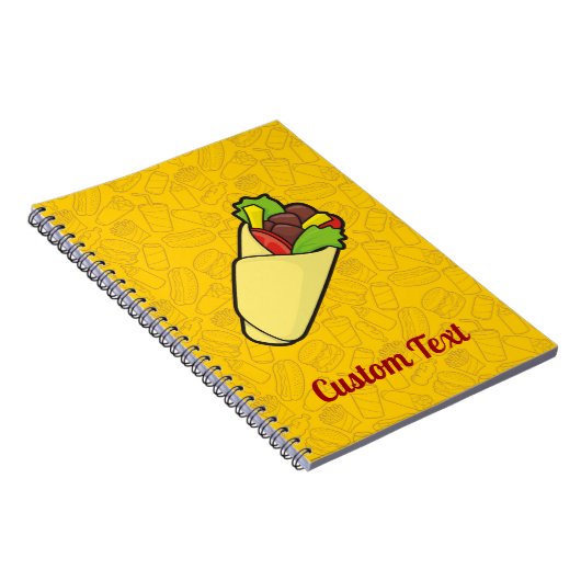 Tortilla Sandwich Wrap Notebook Notizblock (Rechte Seite)