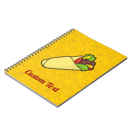 Tortilla Sandwich Wrap Notebook Notizblock (Linke Seite)