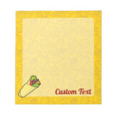 Tortilla Sandwich Wrap Notepad Notizblock (Vorderseite)