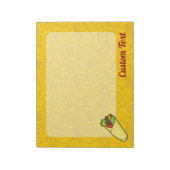 Tortilla Sandwich Wrap Notepad Notizblock (Rotiert)