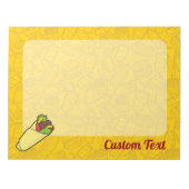 Tortilla Sandwich Wrap Notepad Notizblock (Vorderseite)