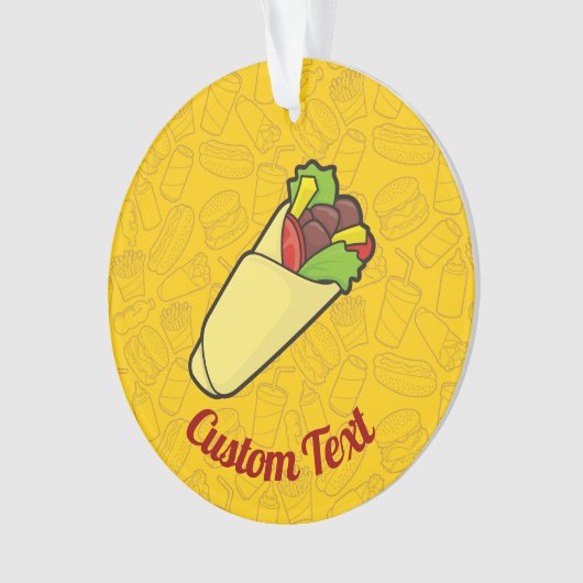 Tortilla Sandwich Wrap Ornament (Vorderseite)