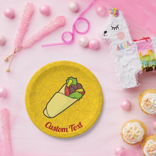 Tortilla Sandwich Wrap Paper Plate Pappteller (Party)