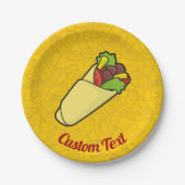 Tortilla Sandwich Wrap Paper Plate Pappteller (Vorderseite)