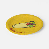 Tortilla Sandwich Wrap Paper Plate Pappteller (Schrägansicht)