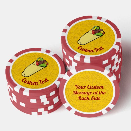 Tortilla Sandwich Wrap Pokerchips (Stapel)