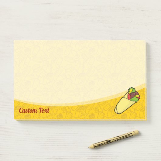 Tortilla Sandwich Wrap Post-it Klebezettel (Auf Schreibtisch)