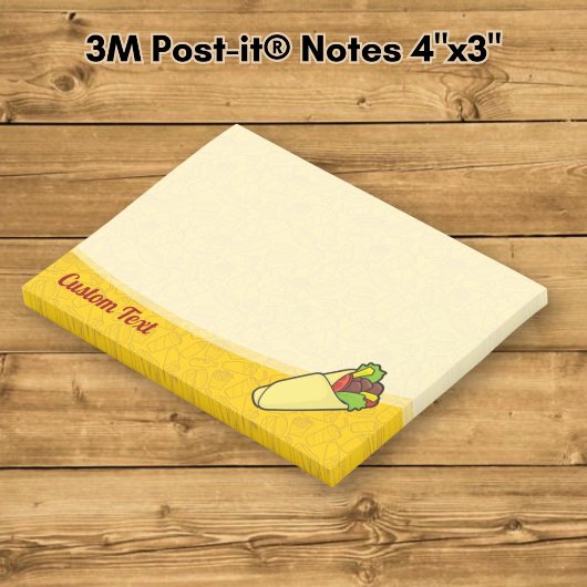 Tortilla Sandwich Wrap Post-it Klebezettel