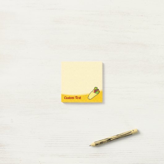 Tortilla Sandwich Wrap Post-it Klebezettel (Auf Schreibtisch)