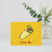 Tortilla Sandwich Wrap Postcard Postkarte (Stehend Vorderseite)